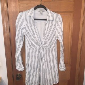 striped tunic with twist